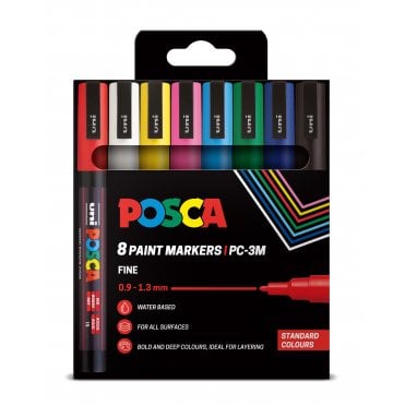 Posca PC-3M 8 Standard Colours