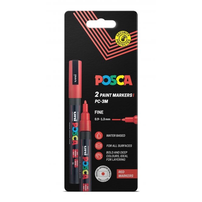 Uni Posca PC-3M Red - 2 Pack