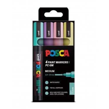 Posca PC-5M 4 Soft Colours