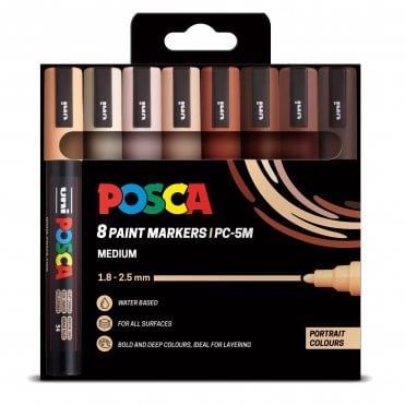 Posca PC-5M 8 Portrait Colours