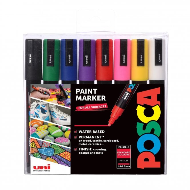 Uni Posca PC-5M 8 Standard Colours