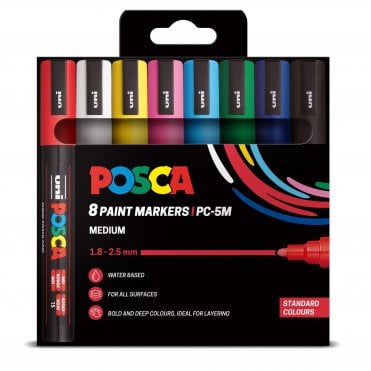 Posca PC-5M 8 Standard Colours