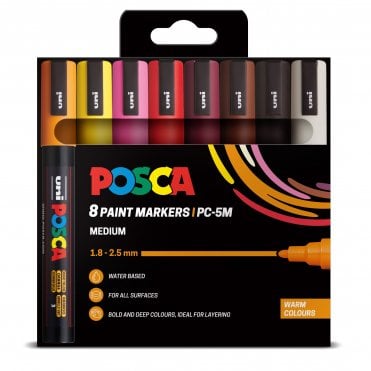 Posca PC-5M 8 Warm Colours
