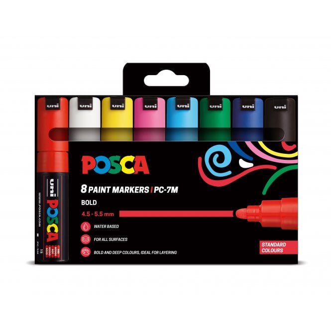 Uni Posca PC-7M 8 Standard Colours