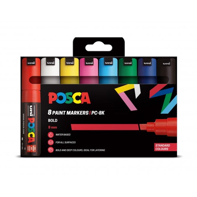 Uni Posca PC-8K 8 Standard Colours
